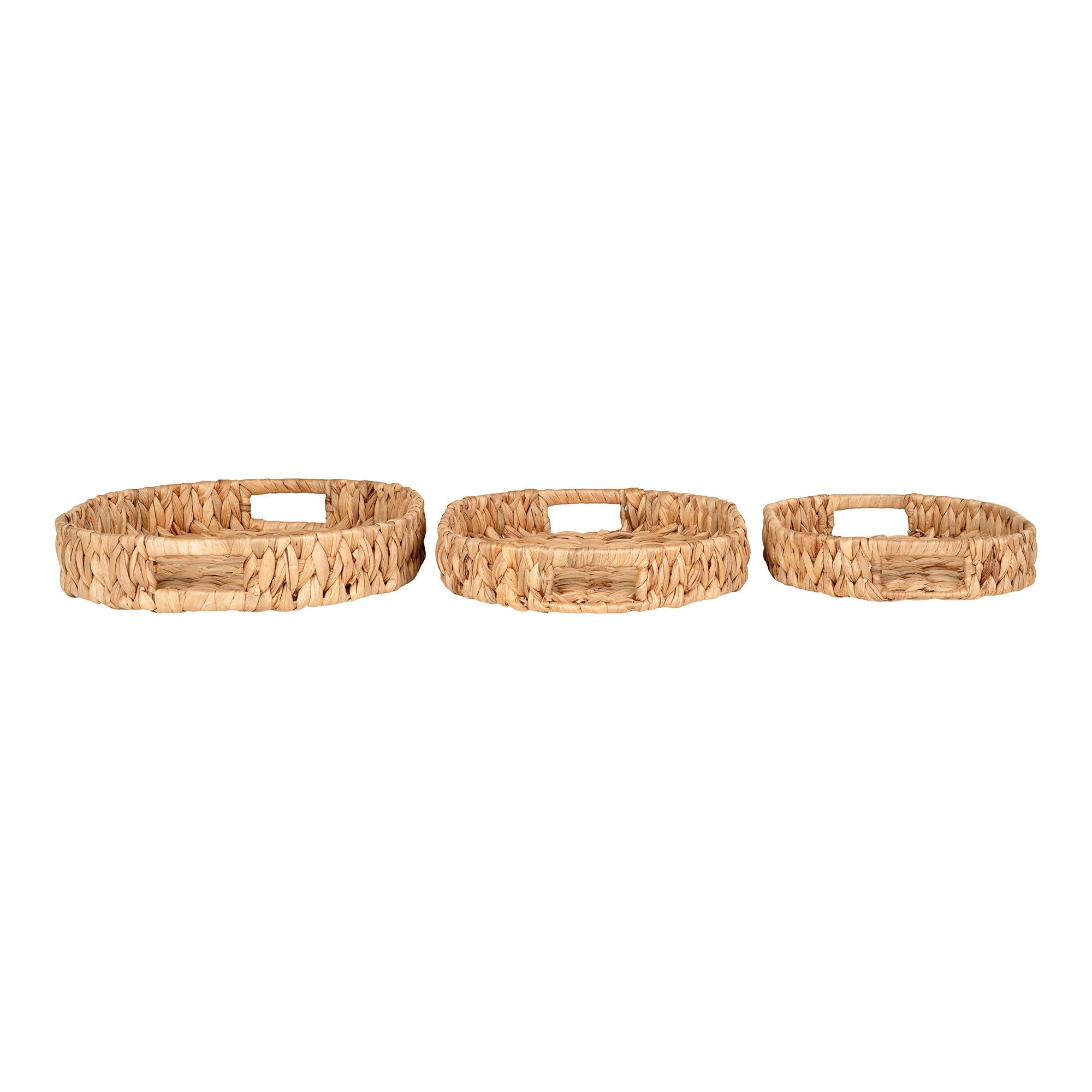 Estoril – Tablett-Set aus Wasserhyazinthe, natur, 3-teilig